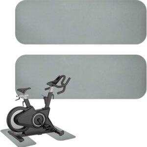 Loopmat Hardhouten Vloeren - Onderlegger Roeimachine - Beschermt Vloeren - Verbeterde Schokabsorptie - 80x25cm - Grijs