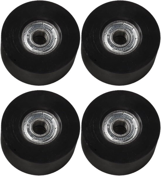 Roeimachine Wielen - Zitting Onderdelen - Soepel Trainen - Precisie Stalen Lagers - 45 mm Diameter - Zwart