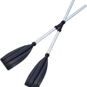 Kajak Roeien - Peddel Set - Watersport - Lichtgewicht Aluminium - 125 cm - Zwart