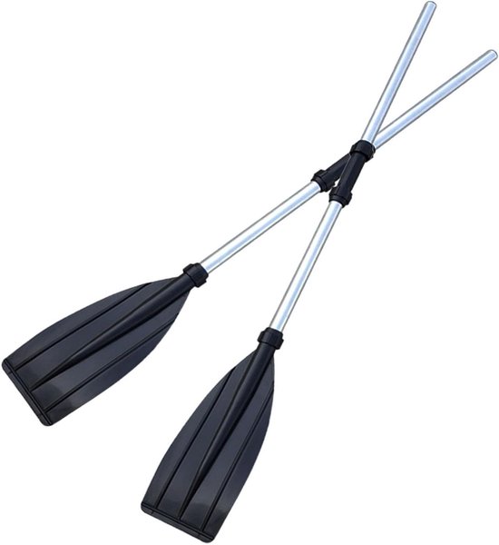 Kajak Roeien - Peddel Set - Watersport - Lichtgewicht Aluminium - 125 cm - Zwart