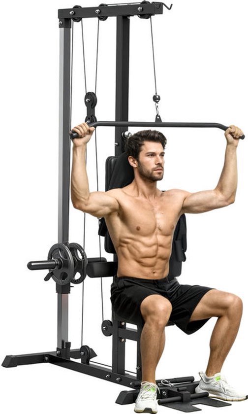 Roeimachine – Roeitrainer – Roeiapparaat – Fitnessapparaat – Hometrainer – Stalen Constructie – Instelbare Voetsteunen & Gevoerde Rugleuning – Full-Body Workout – Ruimtebesparend Zonder Elektronica