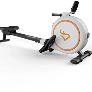 Trendique - Fitness - Roeimachine - Roeitrainer - Workout - Roeimachine makkelijk op te bergen - Fitness machine - Wit - maximaal 130 kg