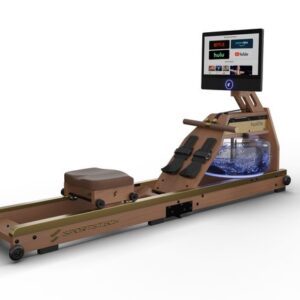 Sportstech AquaElite_WN roeitrainer met water voor thuis, inklapbaar, LED-watertank, 21,5“ display met app, 360° draaibaar