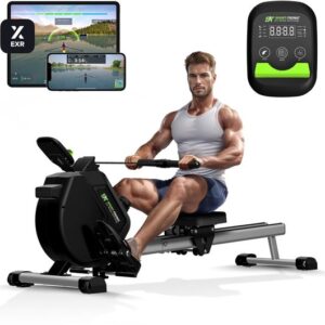 SportTronic® ST-X8 Roeitrainer – Inklapbare Roeimachine – Magnetische Roeiapparaat met 16 Weerstandsniveaus & App met Trainingsprogrammas