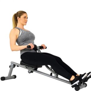 Roeitoestel - Roeimachine thuis - Full body training - 12 weerstandsniveaus - 100 kg max - Grijs