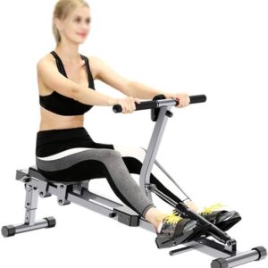 Opvouwbare Roeimachine - Thuis Fitnessapparaat - Aërobe Oefening - Stille Opslag - 90° Opvouwbaar - Zwart