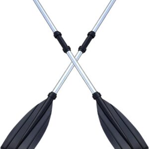 Canoe Roeispanen, set van 2 kajakpeddels, kanopeddel van aluminiumlegering, lichtgewicht bootpeddels, verstelbare draagbare bootroeispanen, watersportpeddel voor recreatie, sport, zee en vissen,