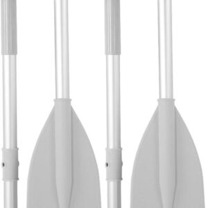 Roeiriemen Set - Aluminium Peddels - Watersport Avontuur - Verbeterde Voortstuwing - 2 Stuks - Zilver