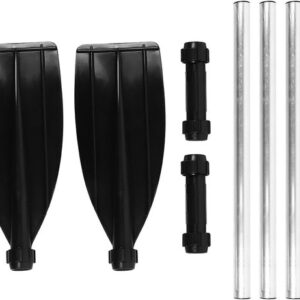 Roeispanen Set - Peddel Boot - Water Sport - Afneembaar Ontwerp - 210 Cm - Zwart Zilver