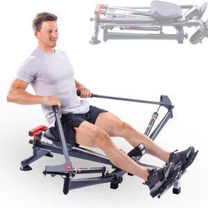 Roeitoestel Inklapbaar - Conditie Trainer - Full Body Workout - 12 Weerstandsniveaus - LCD Computer - Zwart