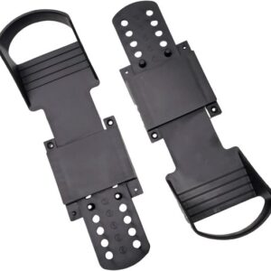 Pedaalset Roeimachine - Voetsteunen Antislip - Thuis Fitness - Verbeterde Duurzaamheid - 31 x 10 cm - Zwart