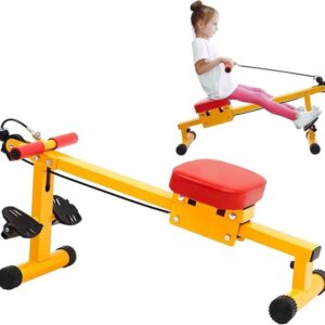 Roeitrainer Kinderen - Indoor Fitness - Lichaamsbeweging Thuis - Volledige Lichaamstraining - 82 x 41 x 40 cm - Multicolor