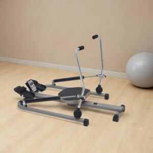 Roeitoestel - Fitnessapparaat - Thuis sporten - 360° bewegingsarm - 120 kg belasting - Zilver zwart