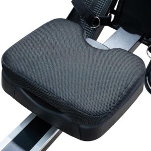Roeimachine Zitkussen - Fietszadel Kussen - Comfortabel Trainen - Ergonomisch Vormgegeven - 28 x 25 x 4 cm - Zwart