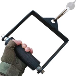 Roei handvat - T-bar hulpstuk - Krachttraining thuis - Duurzaam staal - 159 x 147 cm - Zwart