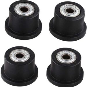 Roeimachine Wielen - Zitwielen Set - Fitness Onderhoud - Stille Nylon Lagers - 4 Stuks 8mm - Zwart