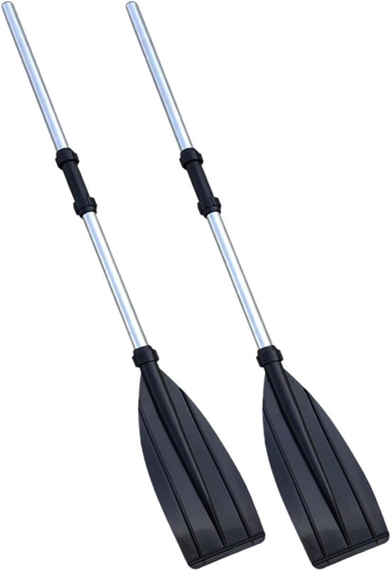 Roeispanen Roeiboot - Afneembare Roeispanen - Watersport Roeien - Stevige Aluminiumlegering - 125 cm Lengte - Zwart
