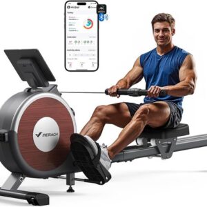 Roeitoestel voor Thuis - Magnetische Trainer - Volledige Lichaamstraining - 16 Weerstandsniveaus - 150 kg Belastbaar - Wit