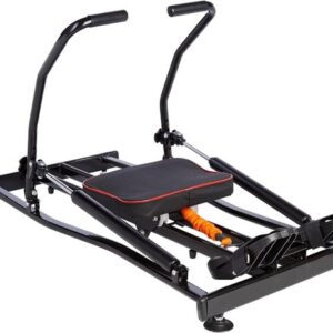 Roeimachine - Thuis Gym - Full Body Training - Hydraulische Weerstand - Max 100kg - Zwart