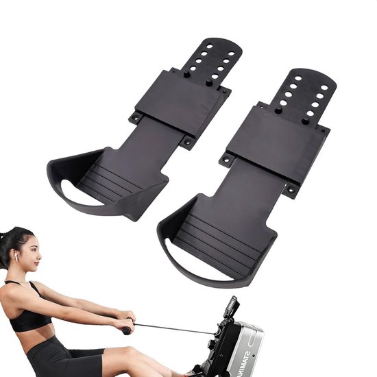 Roeipedalen - Roeiaccessoires - Thuisfitness - Antislip ontwerp - 31 x 10 cm - Zwart