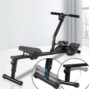 Roeitrainer - Indoor trainer - Cardio training - 12 weerstandsniveaus - Opvouwbaar - Zwart