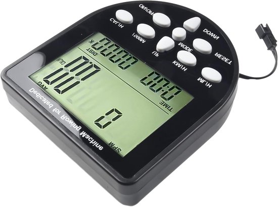Roeimachine Teller - Digitale Coach - Trainingsdata Meten - FTMS Protocol Ondersteuning - 18 x 15 x 4 cm - Zwart