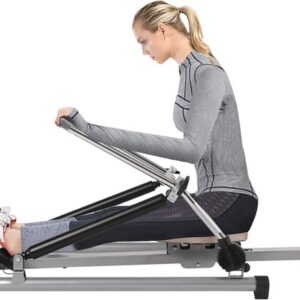 Roeitrainer - Fitnessapparaat Cardio - Thuis Trainen - Inklapbaar Ontwerp - 106 x 66 cm - Zilver zwart