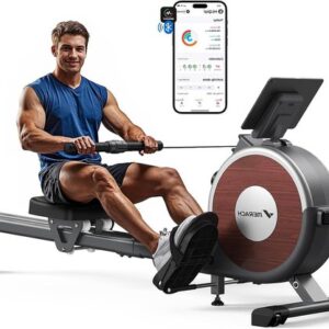 Roeitoestel voor Thuis - Magnetisch Fitnessapparaat - Volledige Lichaamstraining - 16 Weerstandsniveaus - 150 kg Belastbaar - Wit
