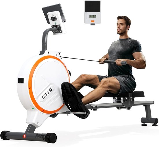 Roeitoestel voor thuis - Magnetische roeimachine - Full body workout - 16 weerstandsniveaus - 155 x 478 x 876 cm