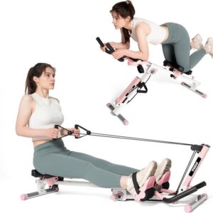 Multifunctioneel 3-in-1 Roeitoestel voor Thuisgebruik - Buikspier- en Gymnastiek Trainer met Instelbare Intensiteit