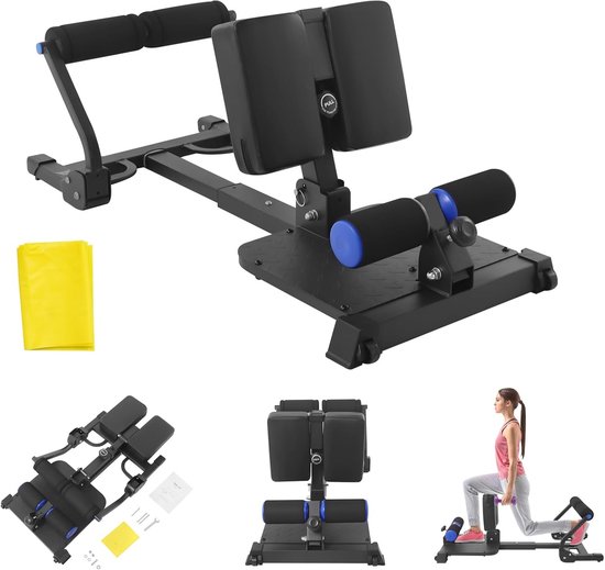 Roeitoestel Inklapbaar - Cardio Trainer - Thuis Fitness - Hydraulisch Beenpers - 108x47x34.5cm - Zwart