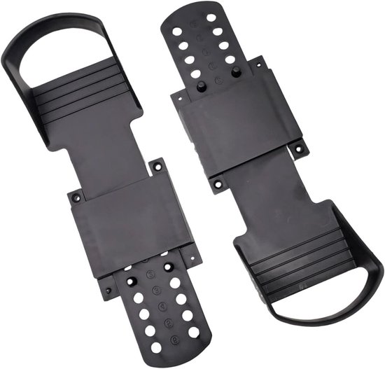 Roeitrainer Pedalen - Voetbanden Trainer - Fitness Thuis - Schokabsorberend Antislip - 8.4 x 13.6 cm - Zwart