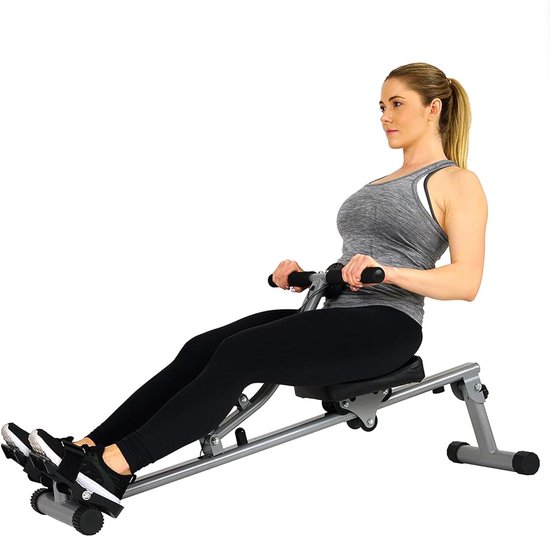 Roeitoestel - Roeimachine - Full body training - 12 weerstandsniveaus - 525 inch lengte - Grijs