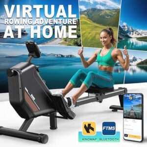 Inclusief Roeitoestel voor Thuis - Instelbare Magnetische Weerstand en Bluetooth Connectiviteit