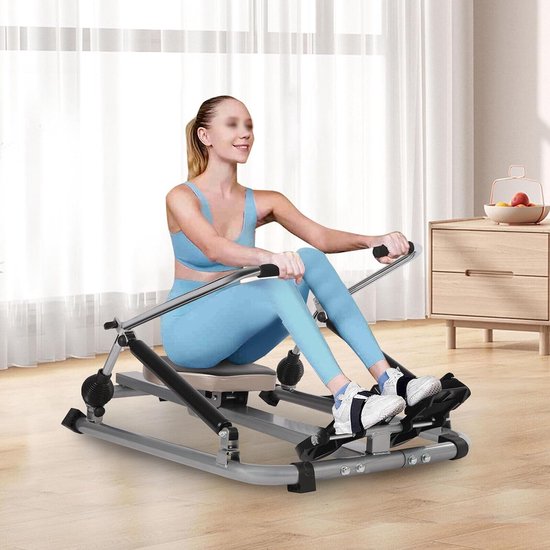 Roeitoestel Thuis - Indoor roeimachine - Full body workout - Horizontale zitbeweging - 106 x 66 x 10 cm