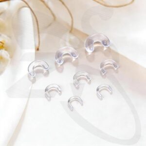 U-vormige septumhouder, acryl hoefijzer, neusringhouder | Hypoallergeen rekset | Hoogglans | 16G tot 2G maten | Multipack voor werk, sport, chirurgie