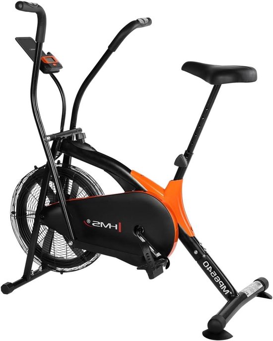 Roeimachine Lucht - Indoor Trainer - Full Body Workout - Ergonomisch Ontwerp - Max 150kg - Zwart Oranje