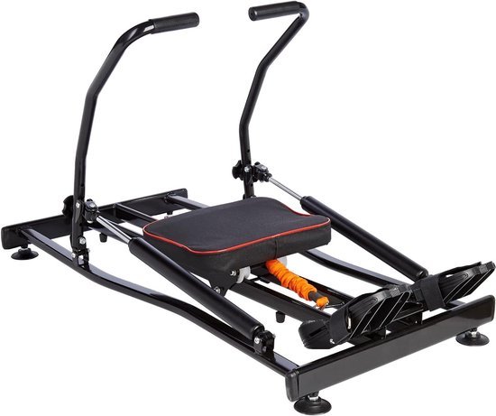 Roeimachine - Fitnessapparaat - Thuis trainen - Hydraulische weerstand - Max 100 kg - Zwart