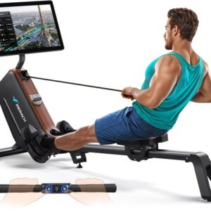 MERACH Roeimachine met HD-Display, Roeitrainer met 16 Weerstandsniveaus, Automatische magnetische weerstand, Eenvoudige montage, Tot 158 kg