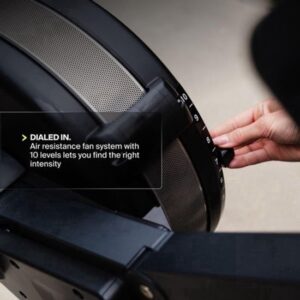 Roeitrainer Luchtweerstand - 10 Weerstandsniveaus - 160 kg Max Belastbaar Gewicht - Zwart - Fitnessapparaat