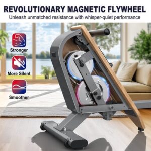 Roeitrainer 16 Niveaus Magnetische Weerstand - 150 Kg Max Belastbaar - Indoor Fitnessapparaat - Cardiotraining - Met Bluetooth Display