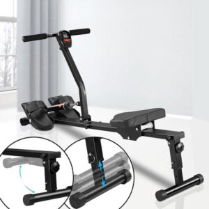 Roeitrainer - Indoor trainer - Thuis sporten - 12 weerstandsniveaus - Inklapbaar - Zwart