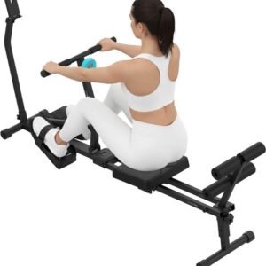 Cecotec Hydraulisch roeitoestel, opvouwbaar en compact, Drumfit Rower CompactROW, 12 weerstandsniveaus, gewicht tot 110 kg, versterkt armen, rug en verbetert het cardiovasculaire uithoudingsvermogen
